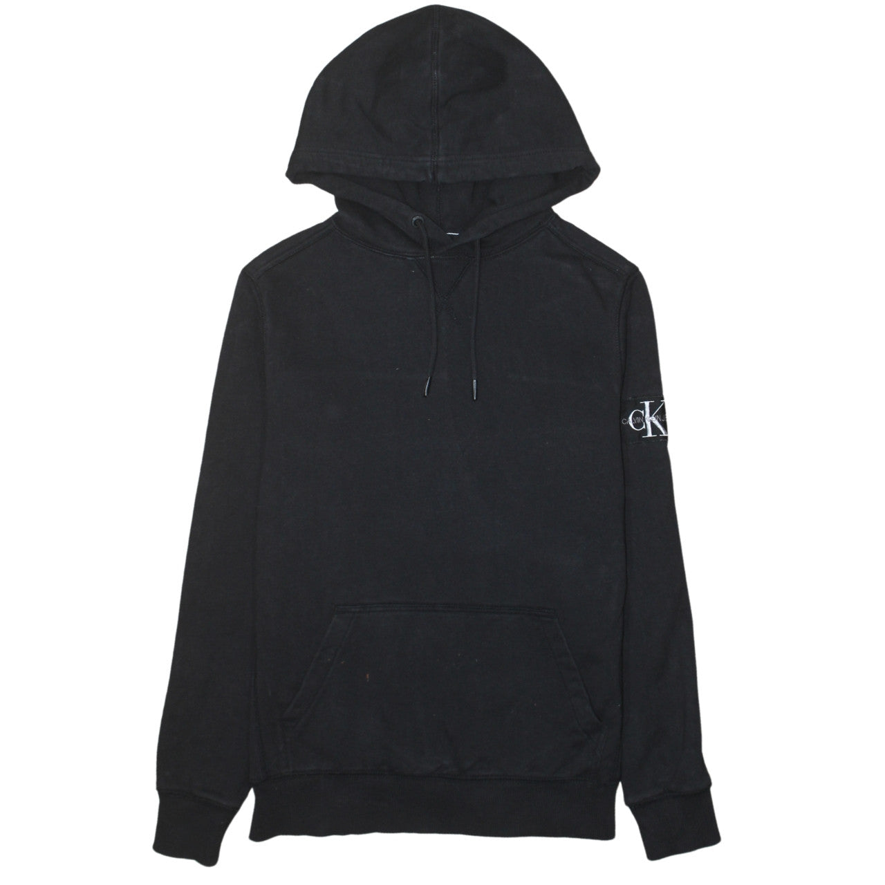 Calvin Klein Jeans Men's Black Pullover Hoodie Size M Logo Cotton
