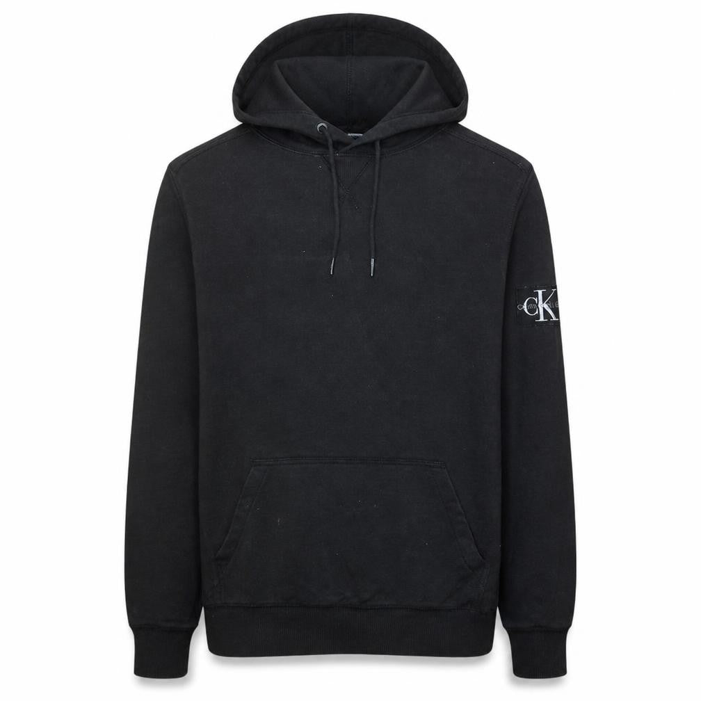 Calvin Klein Jeans Men's Black Pullover Hoodie Size M Logo Cotton