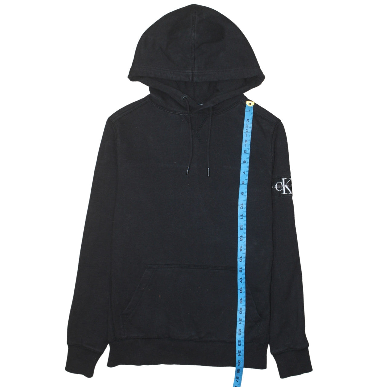 Calvin Klein Jeans Men's Black Pullover Hoodie Size M Logo Cotton