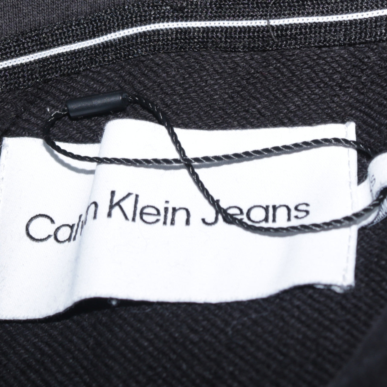 Calvin Klein Jeans Men's Black Pullover Hoodie Size M Logo Cotton