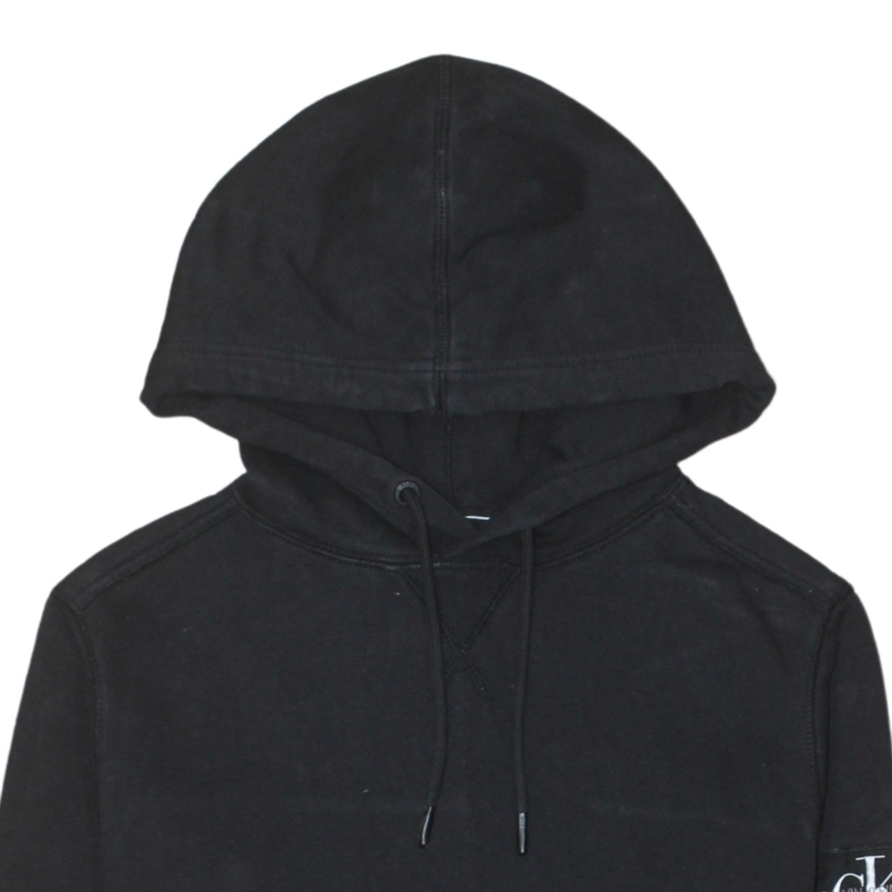Calvin Klein Jeans Men's Black Pullover Hoodie Size M Logo Cotton