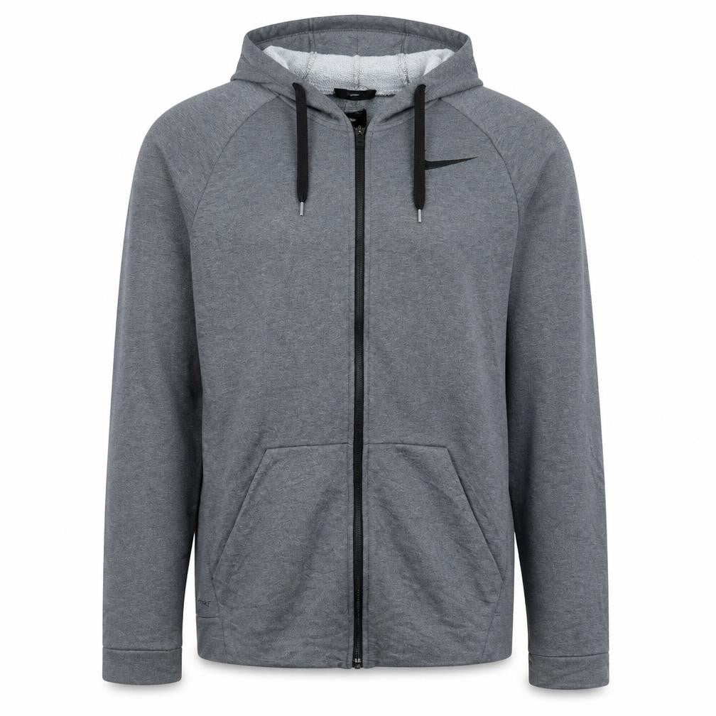 Nike Men's Grey Dri-FIT Full Zip Hoodie Size S