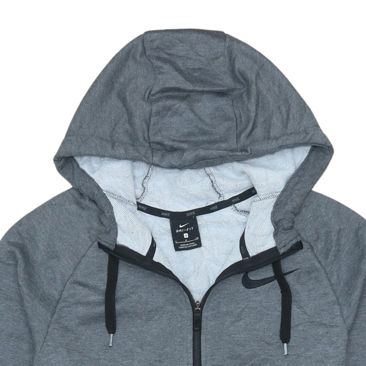 Nike Men's Grey Dri-FIT Full Zip Hoodie Size S