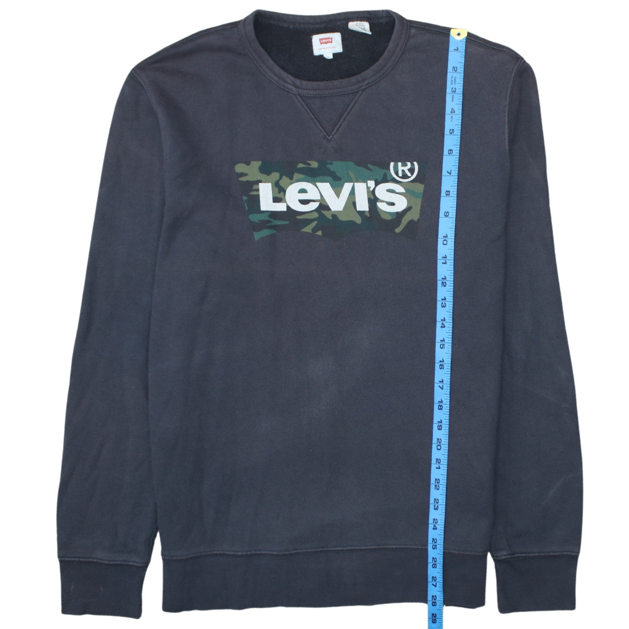 Levi’s Men’s Blue Camouflage Logo Crew Neck Sweatshirt Size L