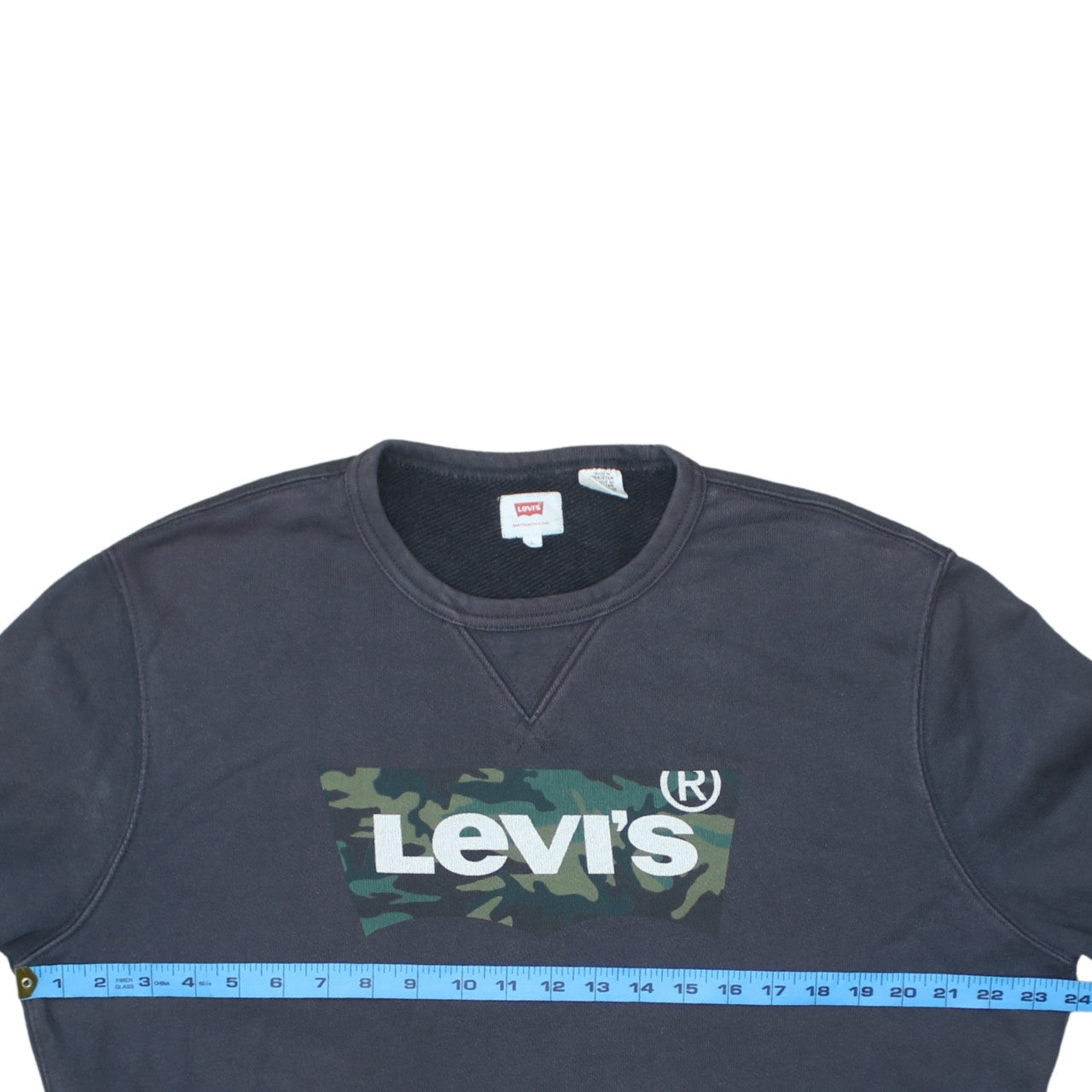 Levi’s Men’s Blue Camouflage Logo Crew Neck Sweatshirt Size L
