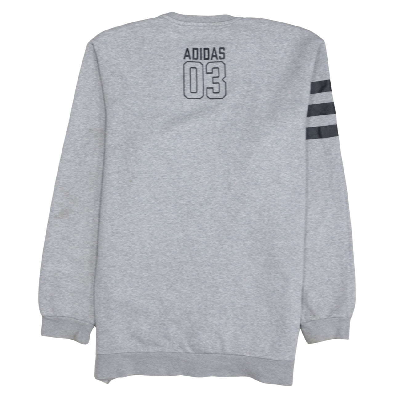 adidas Men's Grey Graphic Logo Pullover Sweatshirt M
