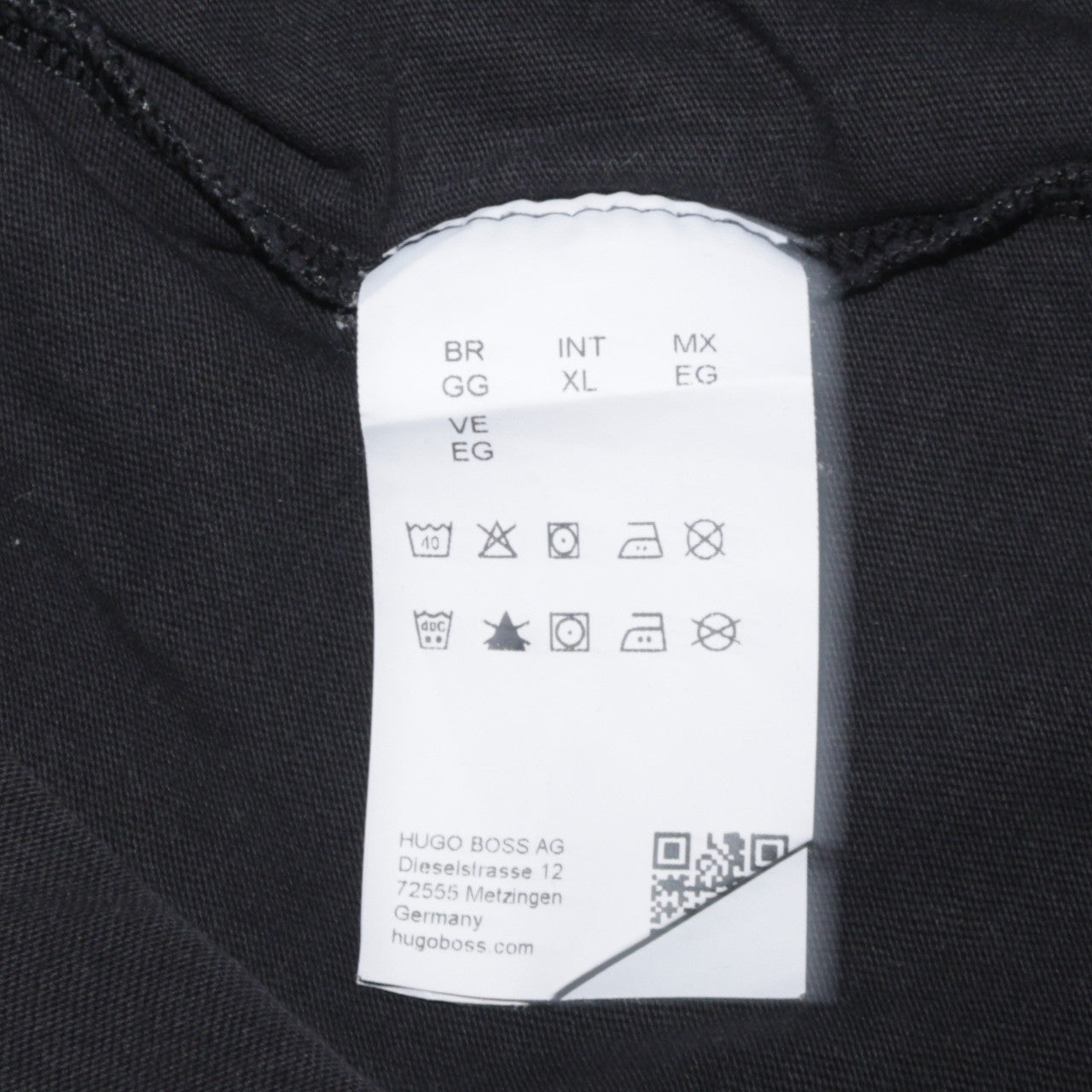 Hugo Boss Men's Black XL Crew Neck Cotton T-Shirt