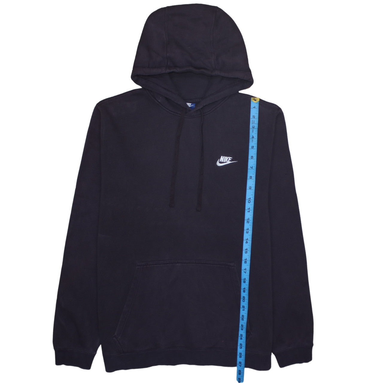Nike Women Black Pullover Hoodie Large Embroidered Logo Casual