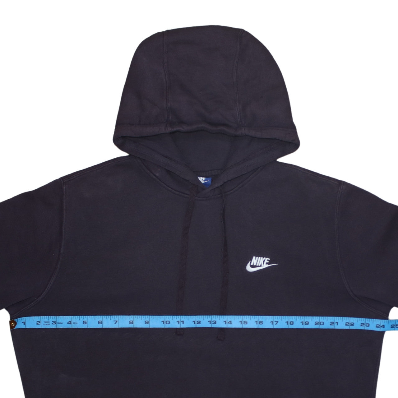 Nike Women Black Pullover Hoodie Large Embroidered Logo Casual
