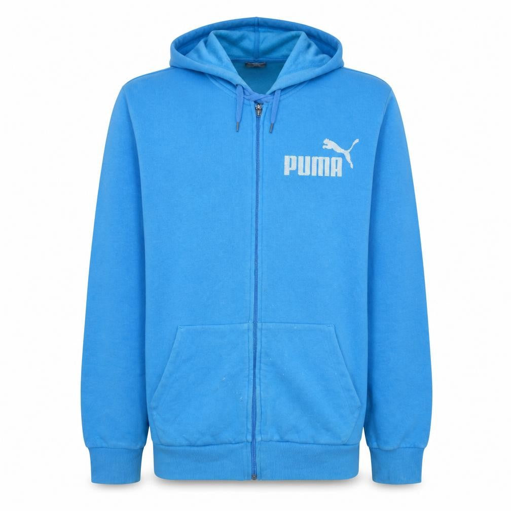 Puma Men's Blue Full Zip Hoodie L Regular Fit Sportswear