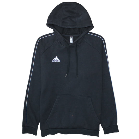 Adidas Men’s Black Pullover Hoodie L Logo Fleece Sportswear