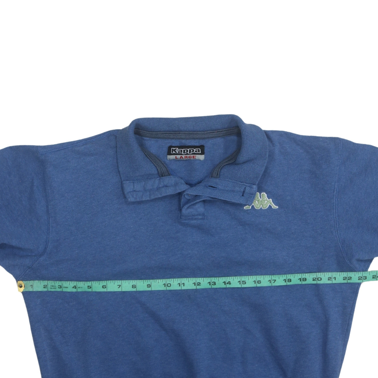 Kappa Men's Blue Collared Henley Sweatshirt Size L