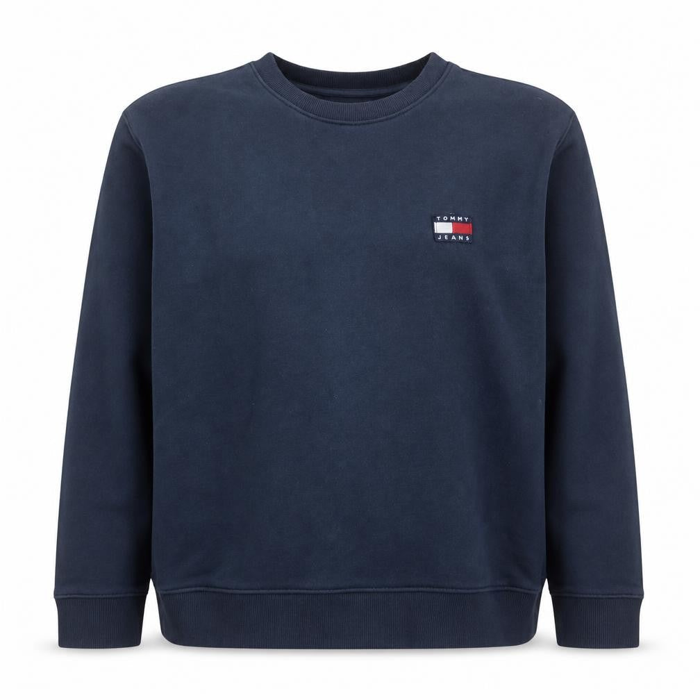 Tommy Jeans Men's Blue XL Crew Neck Pullover Sweatshirt