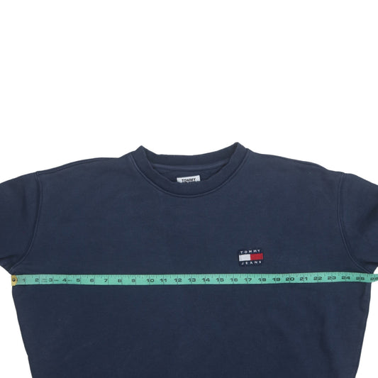 Tommy Jeans Men's Blue XL Crew Neck Pullover Sweatshirt