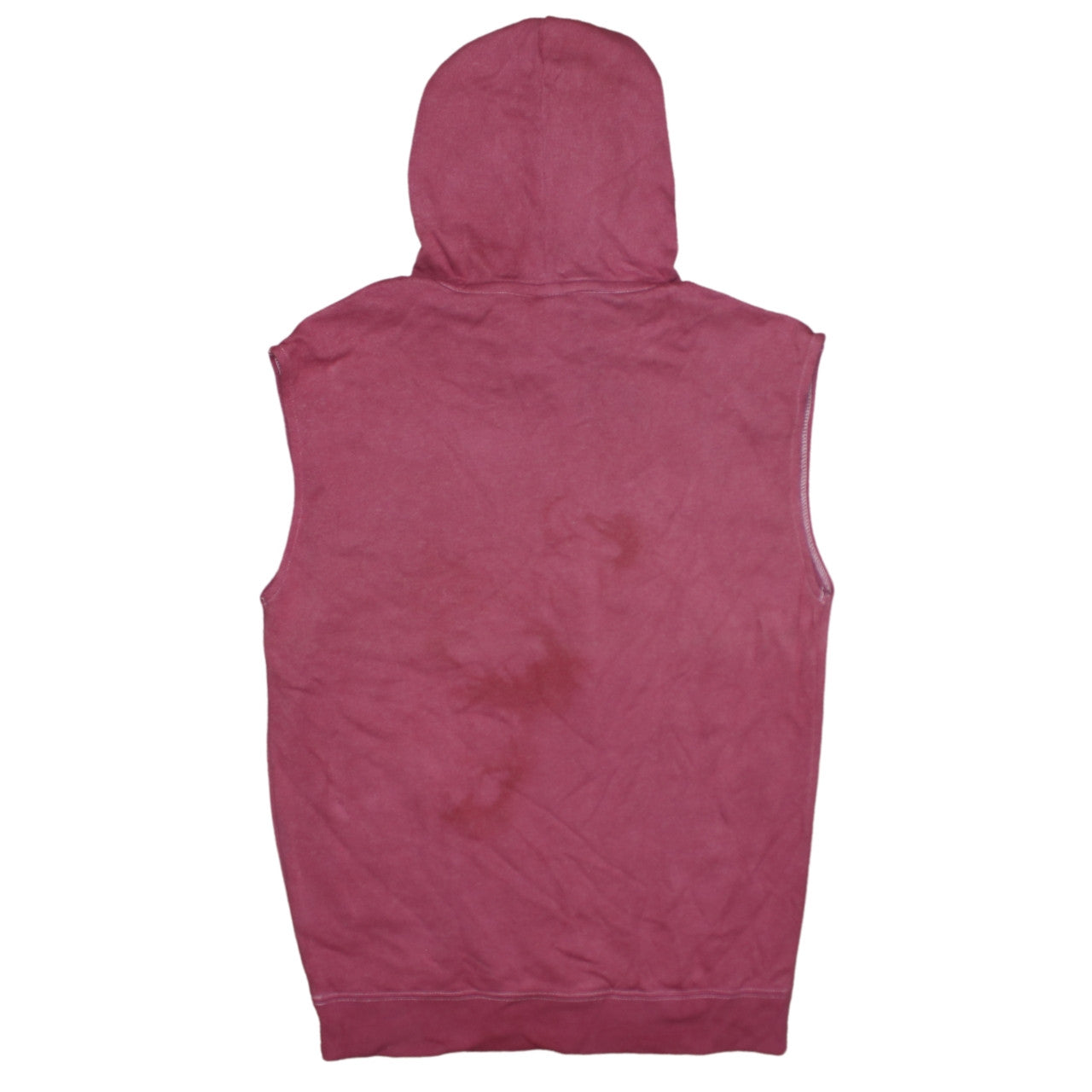 Champion Men's Pink Sleeveless Pullover Hoodie Medium