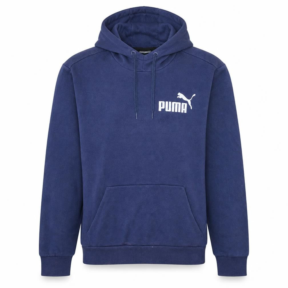 Puma Men Blue Pullover Hoodie L Regular Fleece Sportswear