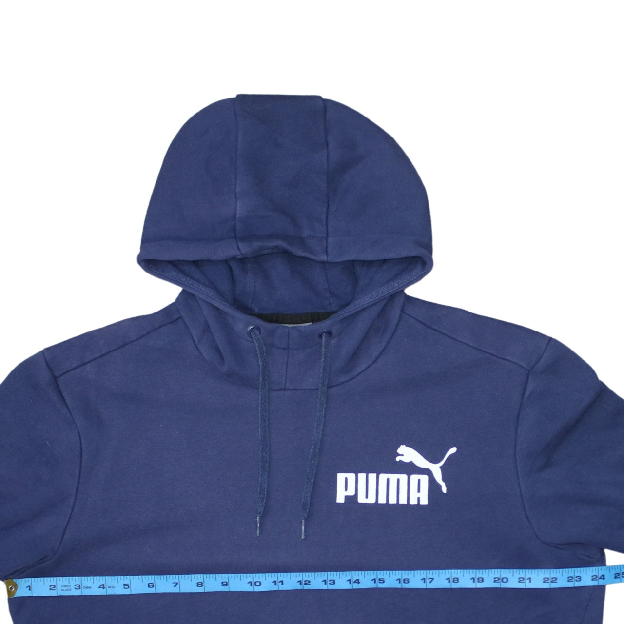 Puma Men Blue Pullover Hoodie L Regular Fleece Sportswear