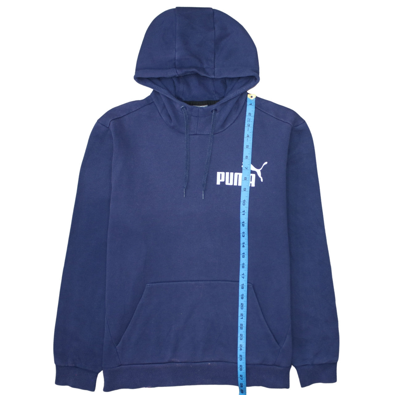 Puma Men Blue Pullover Hoodie L Regular Fleece Sportswear
