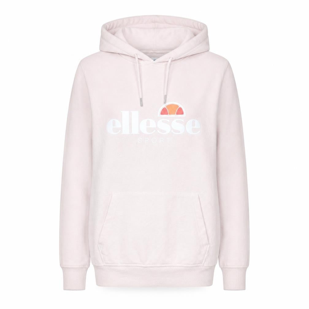 Ellesse Women's Pink Pullover Hoodie UK 8 Cotton Blend Logo Sportwear
