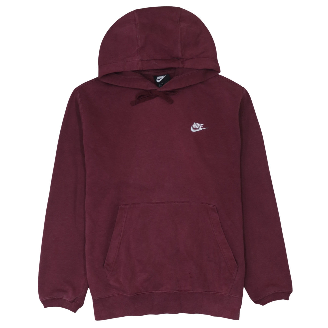 Nike Men’s Red Pullover Hoodie M Regular Fit Fleece Sweatshirt