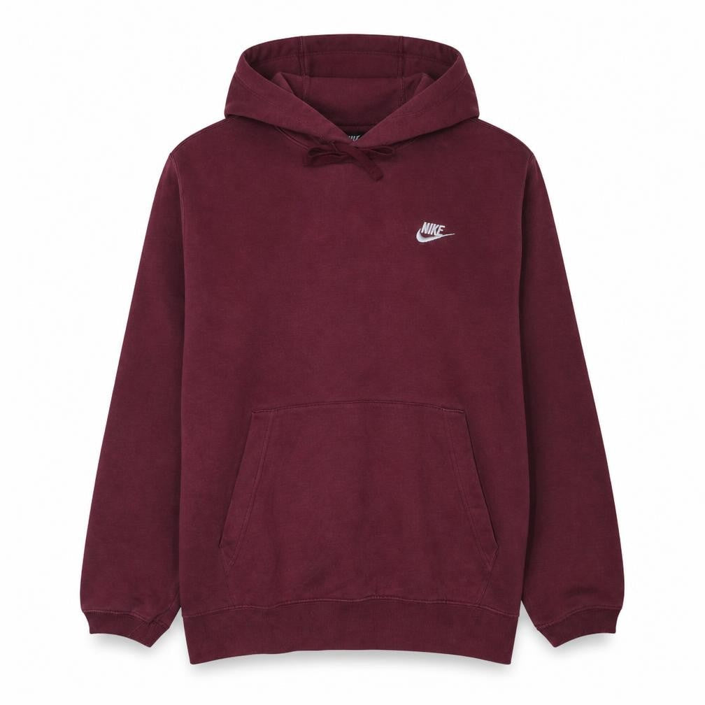 Nike Men’s Red Pullover Hoodie M Regular Fit Fleece Sweatshirt