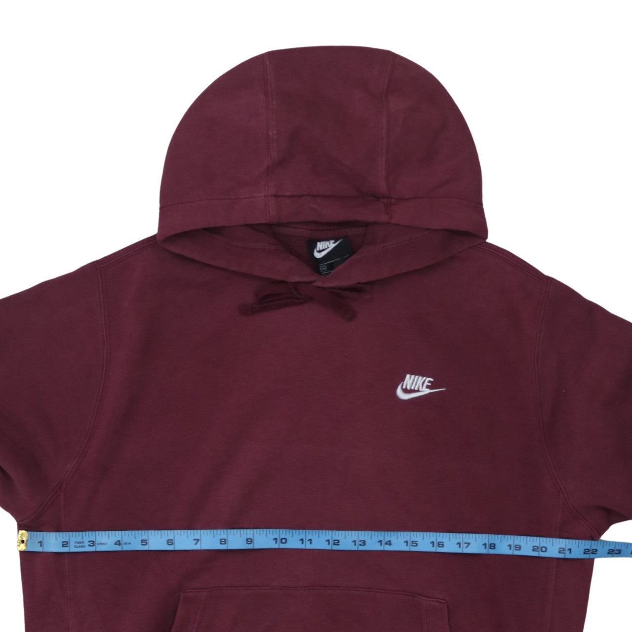 Nike Men’s Red Pullover Hoodie M Regular Fit Fleece Sweatshirt