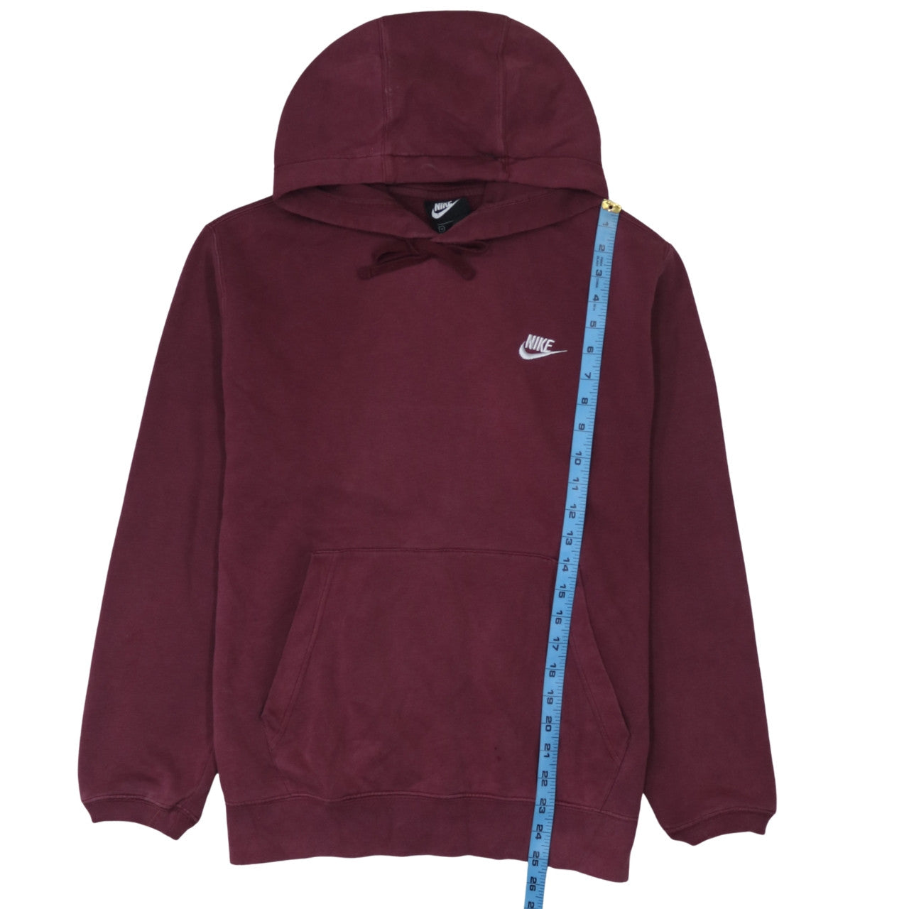 Nike Men’s Red Pullover Hoodie M Regular Fit Fleece Sweatshirt