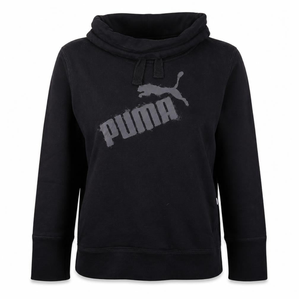 Puma Womens Black Size 8 Pullover Hoodie Sweatshirt