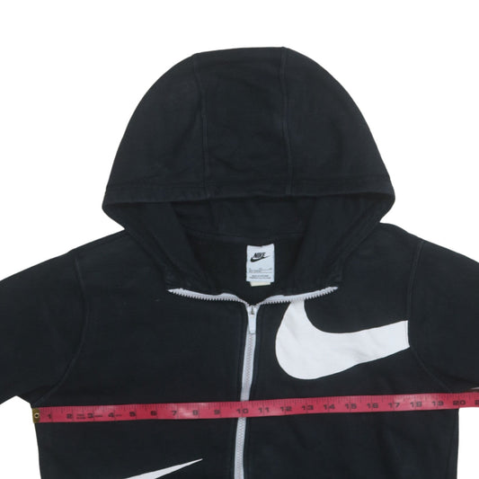 Nike Boys Black Full Zip Hoodie XL 158-170cm Hooded Sweatshirt