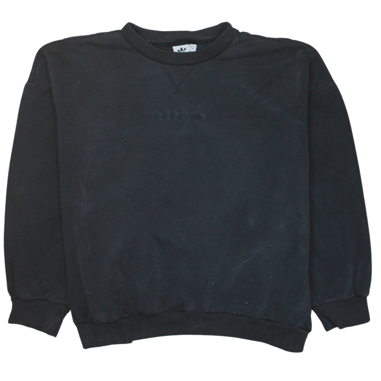 Adidas Women Black Crew Neck Pullover Sweatshirt Size 12