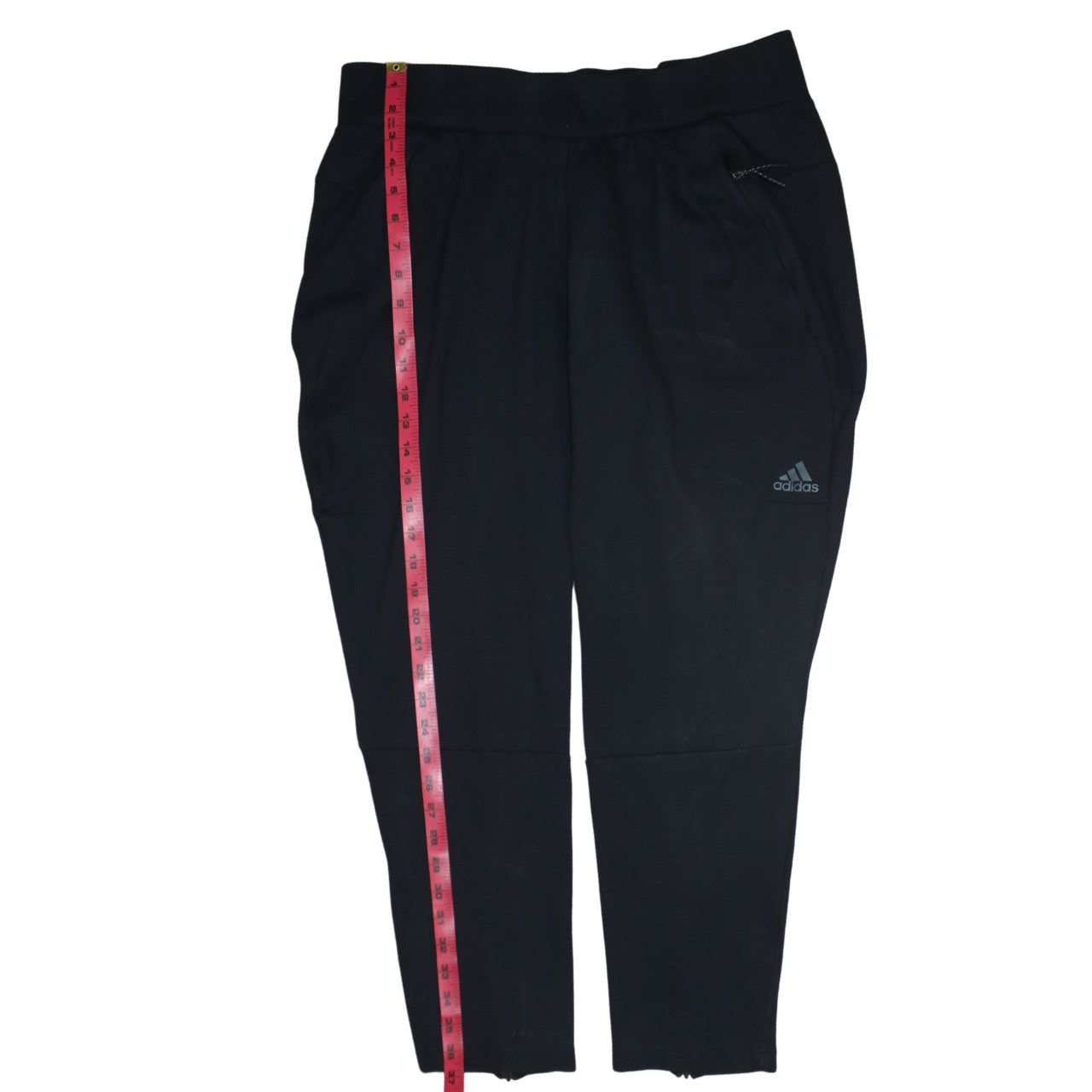 Adidas Womens Black Jogger Trousers L Elastic Waist Pockets Sports
