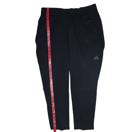 Adidas Womens Black Jogger Trousers L Elastic Waist Pockets Sports