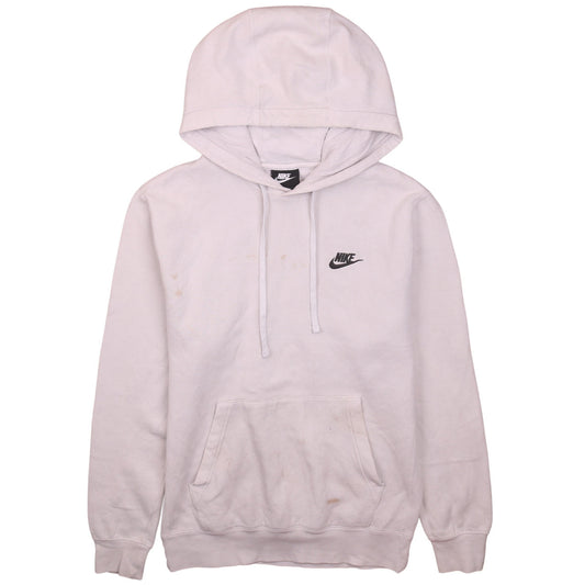 Nike Men's White Pullover Hoodie Small Logo Regular Fit