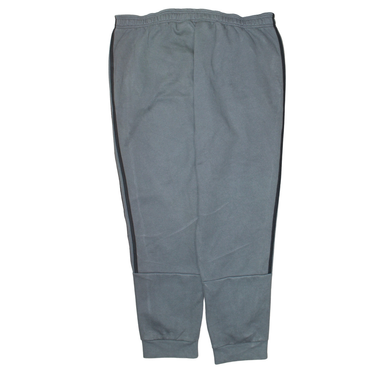 Adidas Men's Grey 2XL Fleece Jogger Trousers with Stripes
