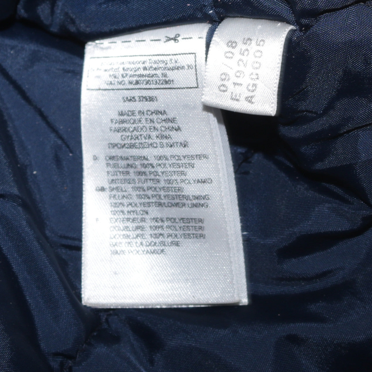 Adidas Men's Blue XL Puffer Jacket Full Zip Winter Sports Coat