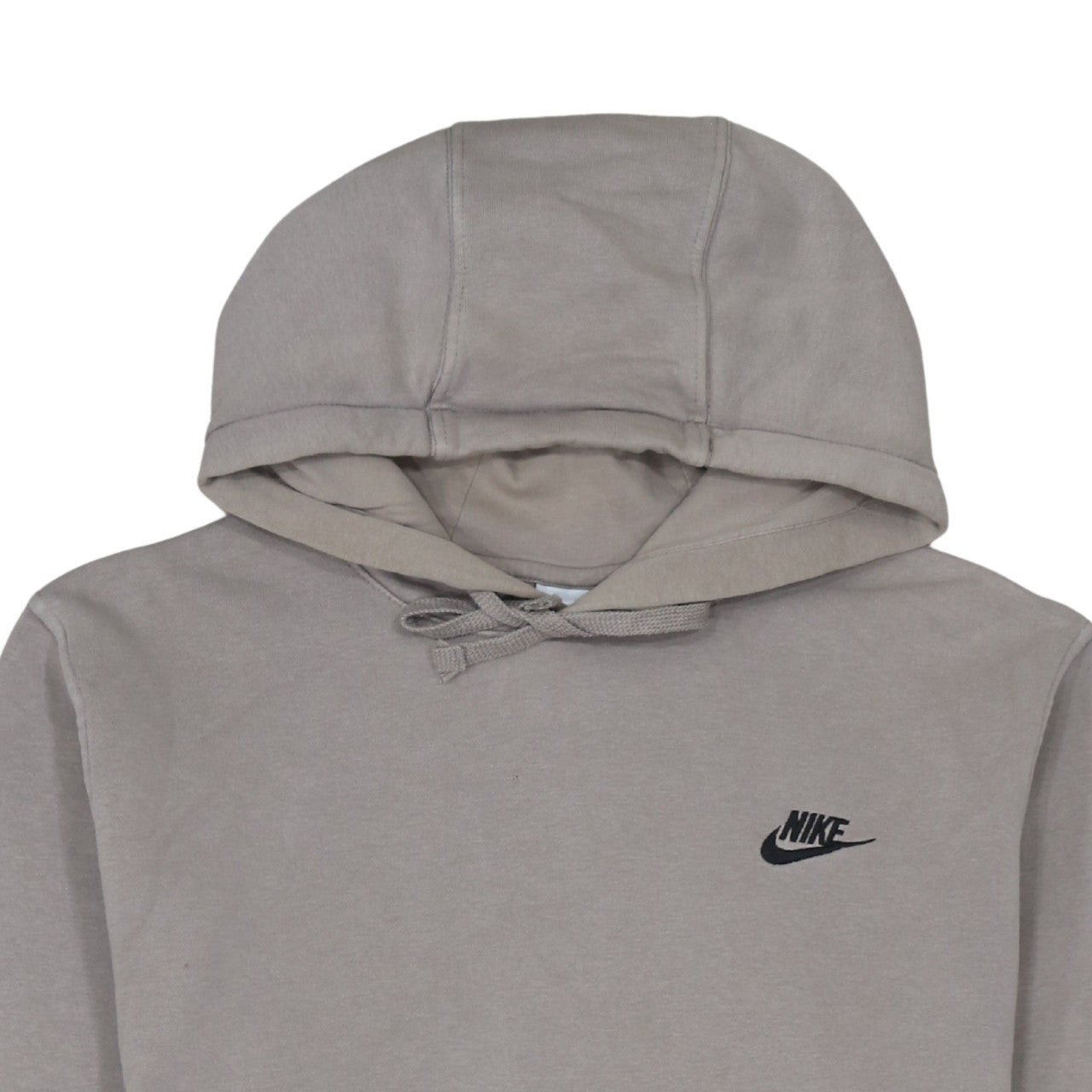 Nike Men's Beige Pullover Hoodie Small Regular Fit Cotton Fleece