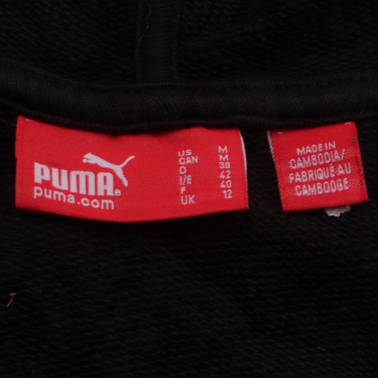 Puma Women's Black Pullover Hoodie Size UK 12 Medium Logo Athletic