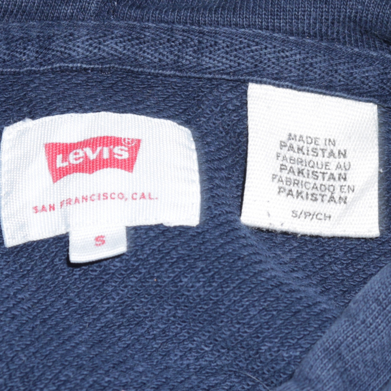 Levi's Men's Blue Pullover Hoodie Size S Graphic Logo Sweatshirt