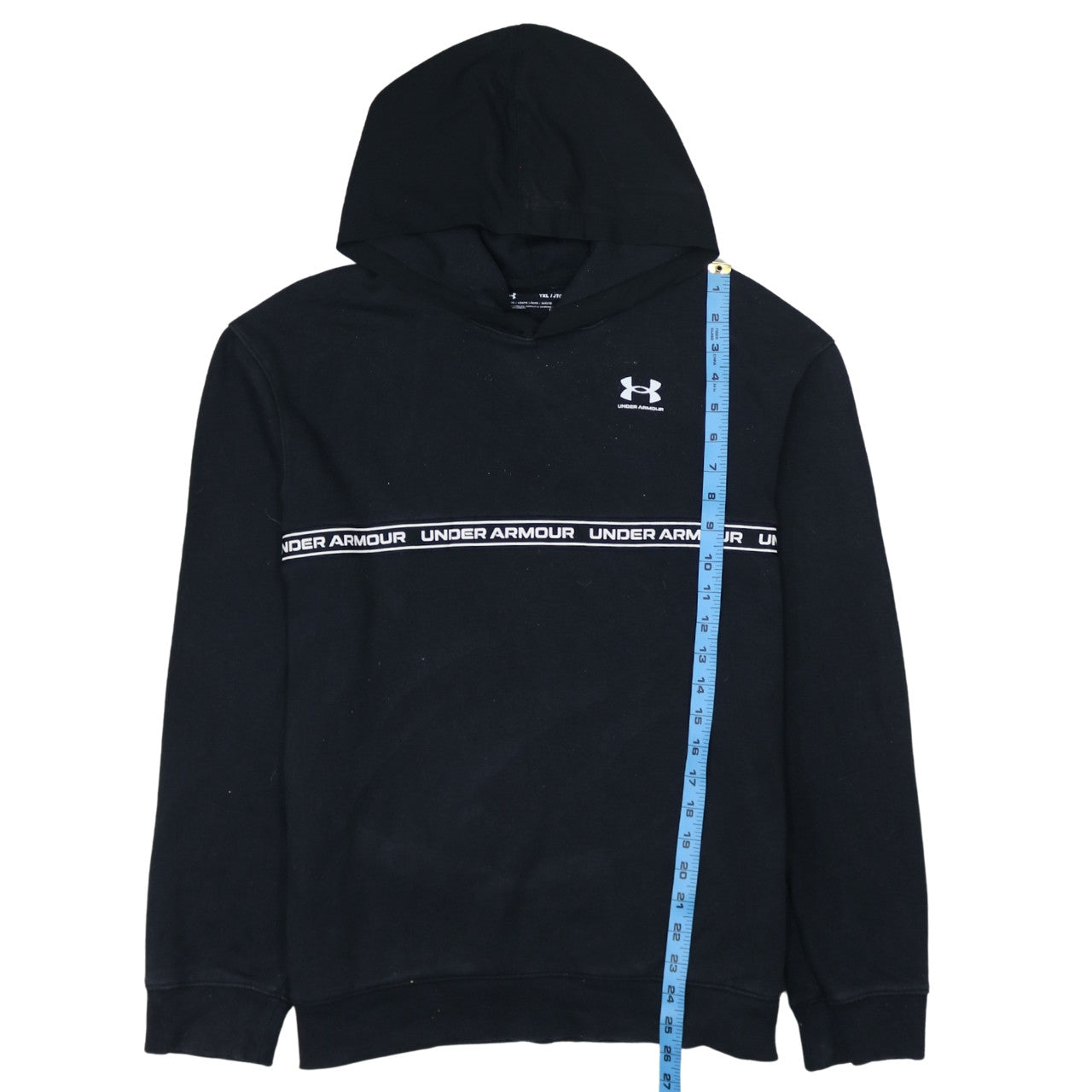 Under Armour Boys Black YXL Pullover Hoodie with Logo Design