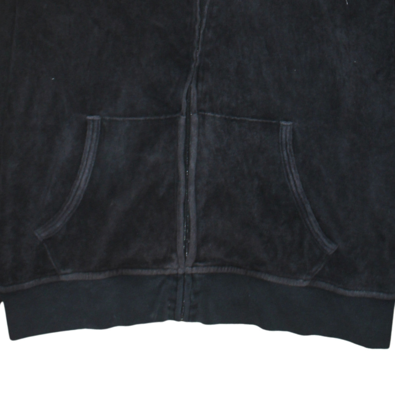 Ralph Lauren Men's Black Full Zip Velour Hoodie Medium