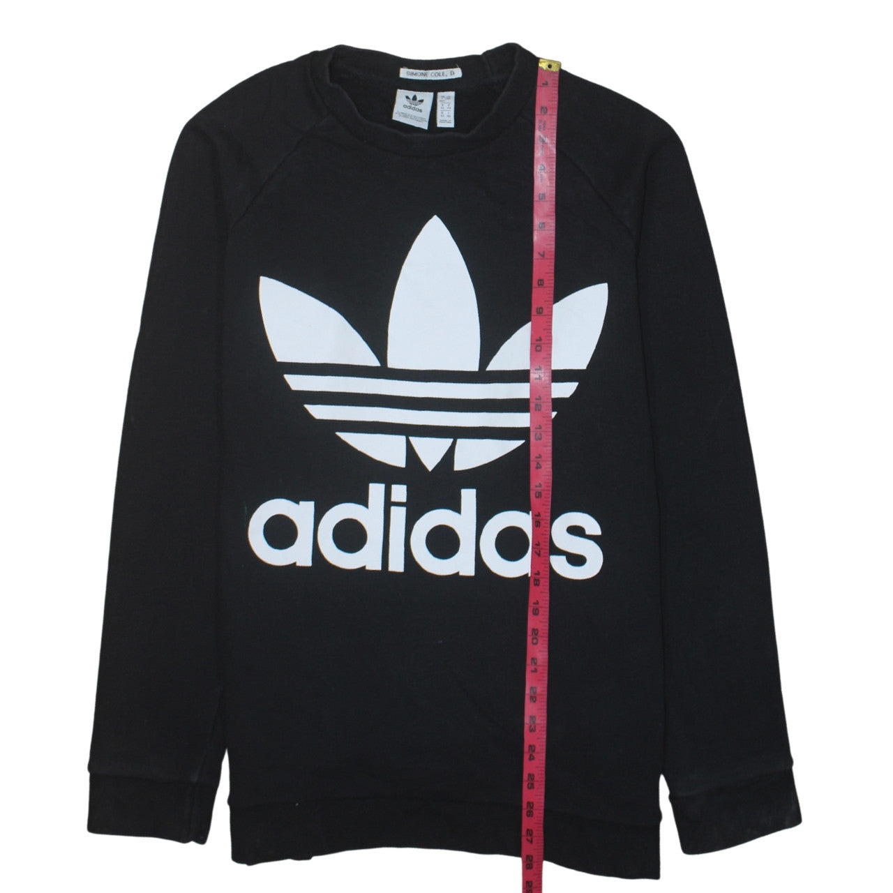 Adidas Womens Black Size 16 Crew Neck Pullover Sweatshirt
