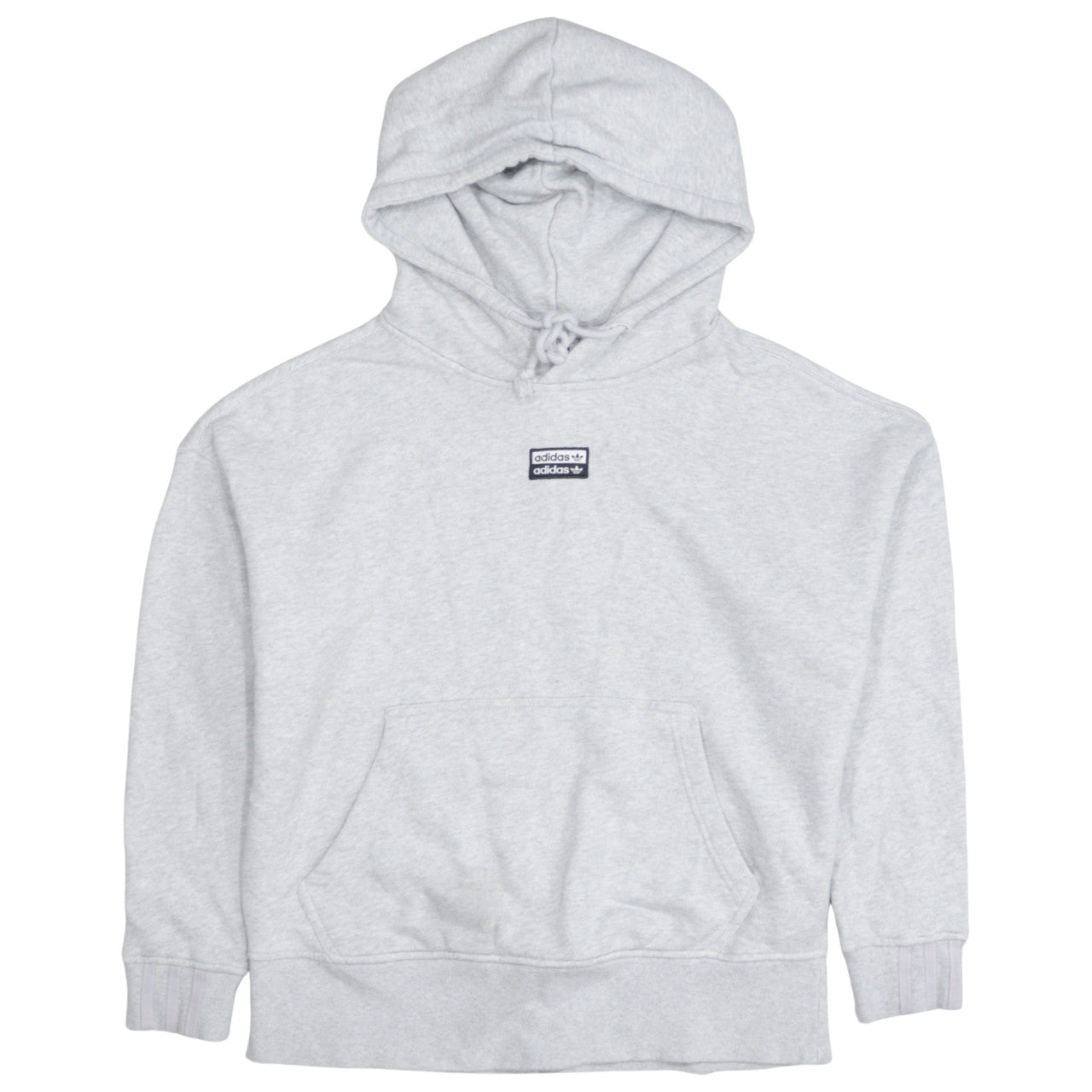 Adidas Womens Grey Pullover Hoodie Size M Regular Cotton Blend