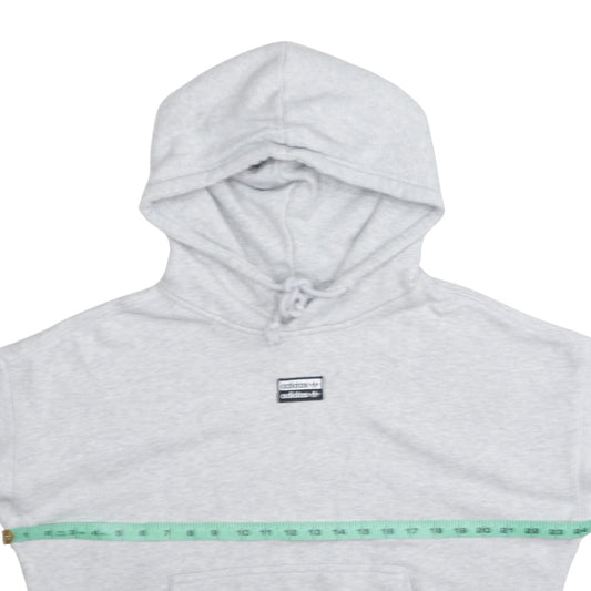 Adidas Womens Grey Pullover Hoodie Size M Regular Cotton Blend
