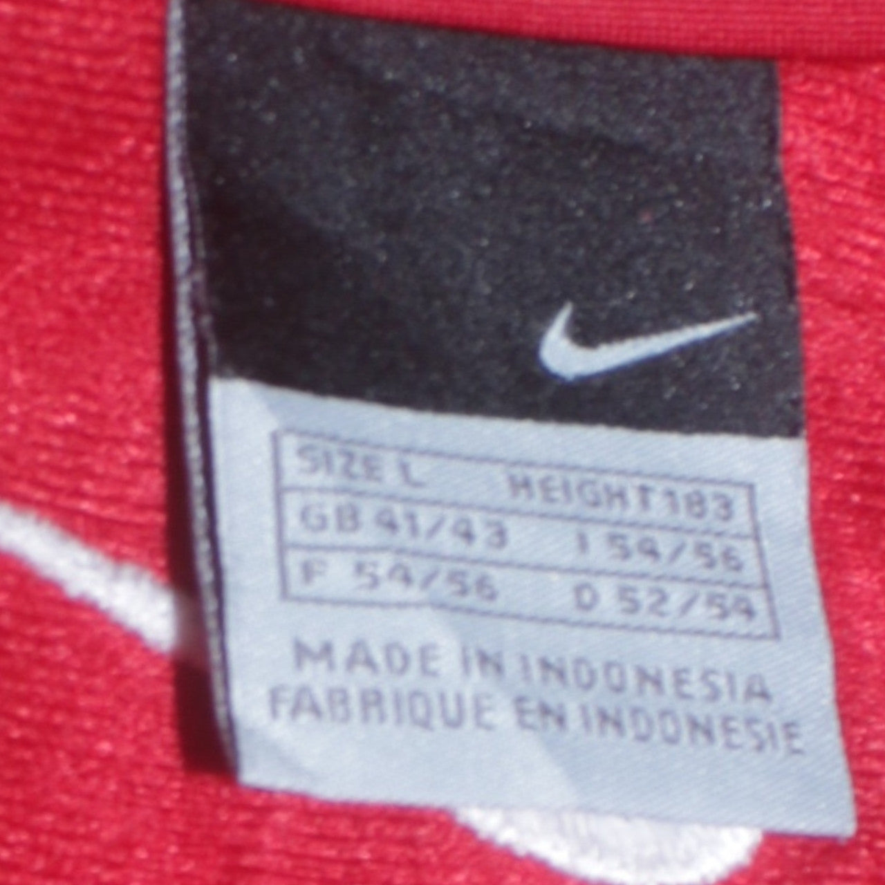 Nike Men's Red Full Zip Sports Sweatshirt L Football Track Top