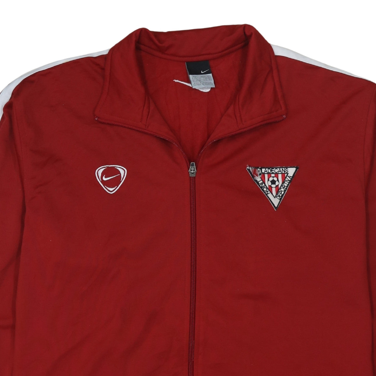 Nike Men's Red Full Zip Sports Sweatshirt L Football Track Top