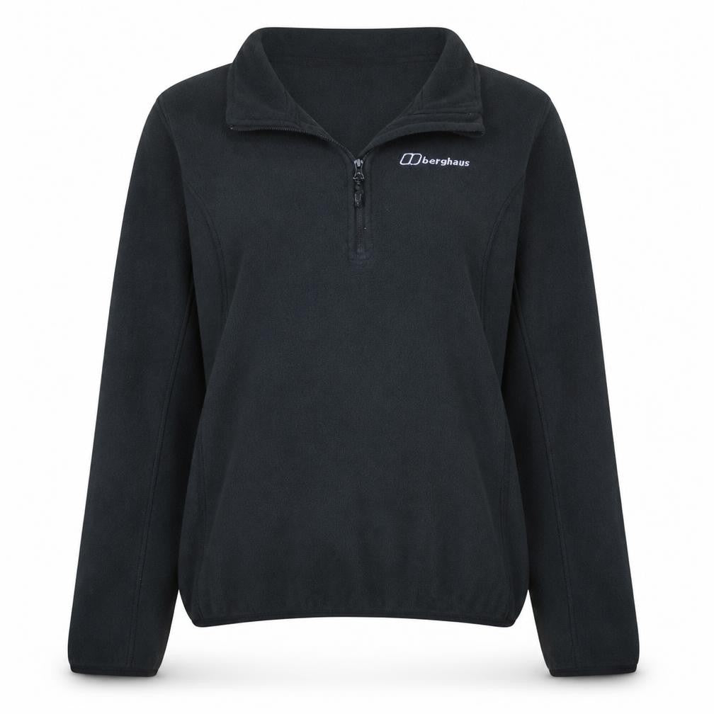 Berghaus Women's Black Fleece 1/4 Zip Pullover Sweatshirt UK 10 S
