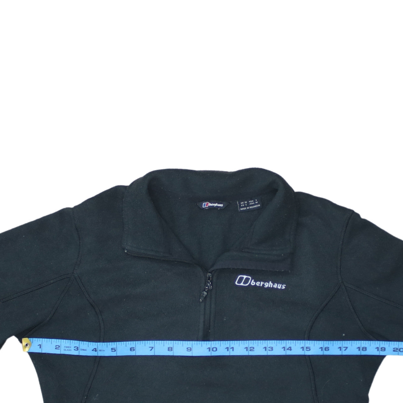 Berghaus Women's Black Fleece 1/4 Zip Pullover Sweatshirt UK 10 S