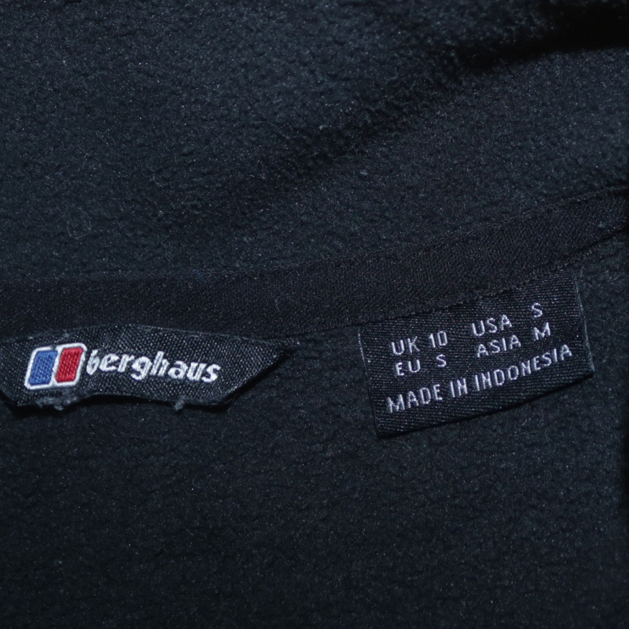 Berghaus Women's Black Fleece 1/4 Zip Pullover Sweatshirt UK 10 S