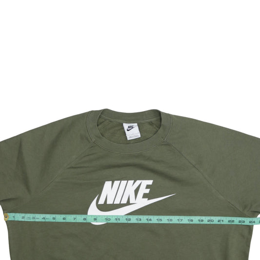 Nike Women’s Green Crew Neck Logo Pullover Sweatshirt L