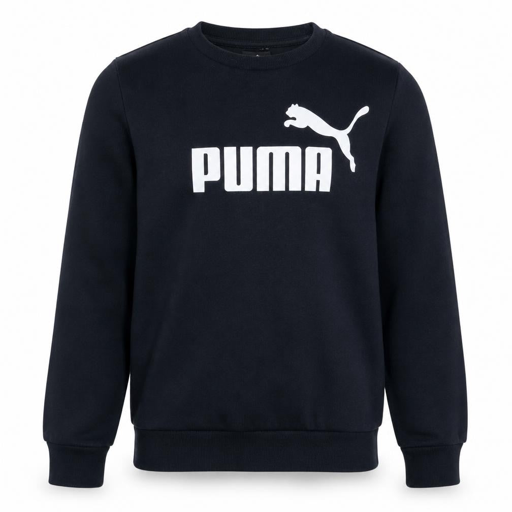 Puma Men's Black Small Pullover Logo Sweatshirt